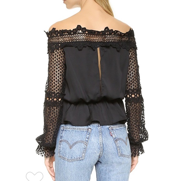 NWT || Style Mafia || Crochet Off-Shoulder Top - Picture 3 of 7